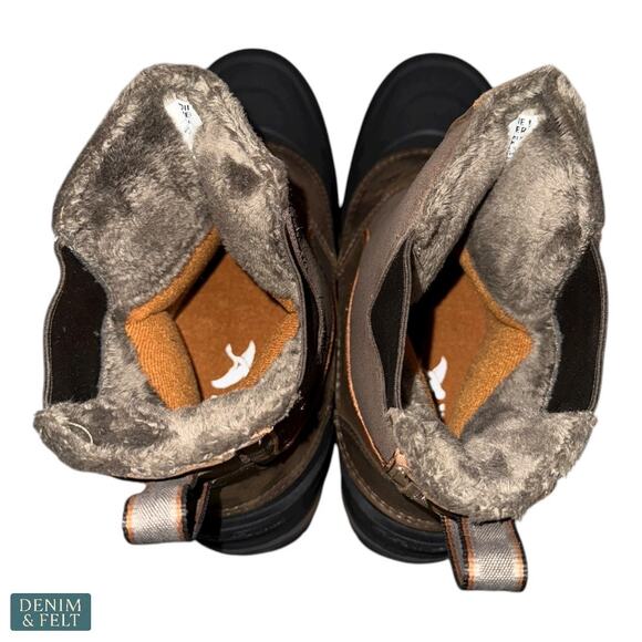 Eddie Bauer Snowfoil Pull-On Winter Boots Men’s Size 11 Timber Brown Waterproof - Picture 7 of 11